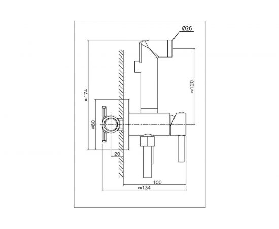 Однозахватный смеситель Orange Karl скрытого монтажа с внутренней частью M05-888cr – изображение 5