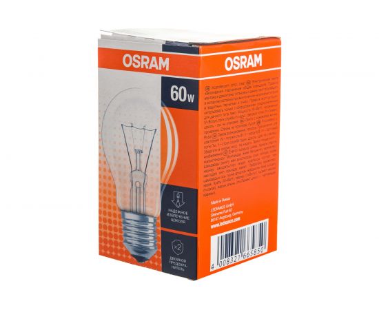 Лампа накаливания CLASSIC A CL 60W E27 OSRAM 4008321665850 – изображение 5