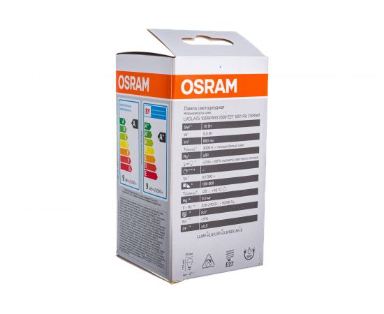 Светодиодная лампа OSRAM LED Value A Е27 800лм 10Вт замена 75Вт 3000К теплый белый свет 4058075578821 – изображение 6