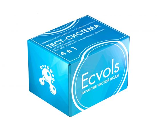 Тест-система Ecvols Well 4/1 для определения железа, жесткости, марганца и органики 02.00010464 
