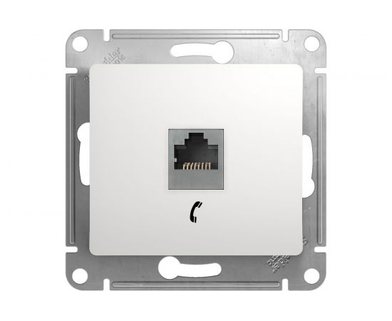 Механизм телефонной розетки Schneider Electric 1-м RJ11 GLOSSA белая SchE GSL000181T 