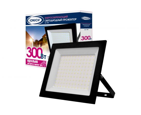 Светодиодный прожектор IONICH IFLSLED-DOB-300-865-BL-IP65 1482 