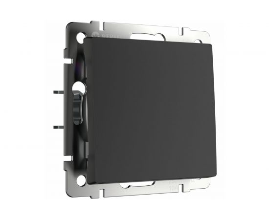 Одноклавишный проходной выключатель WERKEL W1112008 черный матовый a051626 