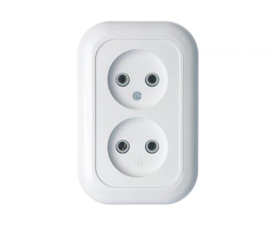 Розетка Кунцево-Электро ВАЛЕНТИНА скрытой установки, двухместная РС10-393 5449 