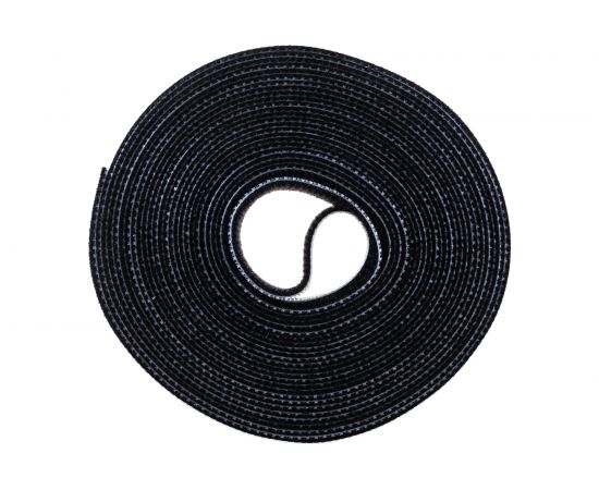 Лента (липучка) в рулоне Hyperline WASNR-5x16-BK ширина 16 мм, длина 5 м, черная 401602 