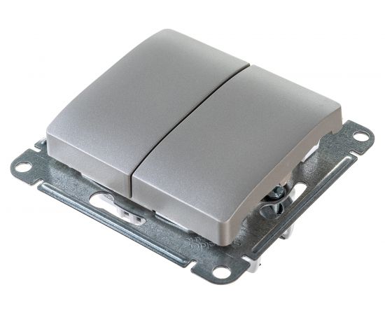 2-клавишный механизм выключателя Schneider Electric скрытой проводки Glossa 10А IP20 5 10AX платина GSL001251 