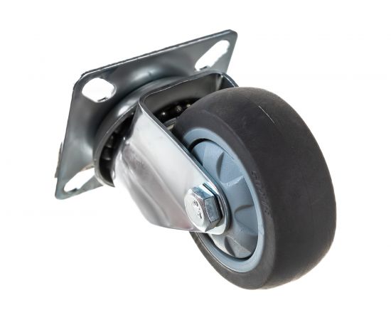 Колесо темно-серая мягкая гладкая резина поворотное SCG25 50 мм MFK-TORG 8053050М 