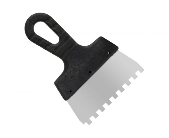 Фасадный зубчатый шпатель (нержавеющая сталь, 150мм, зуб.8x8мм) РемоКолор Мастер 12-8-150 