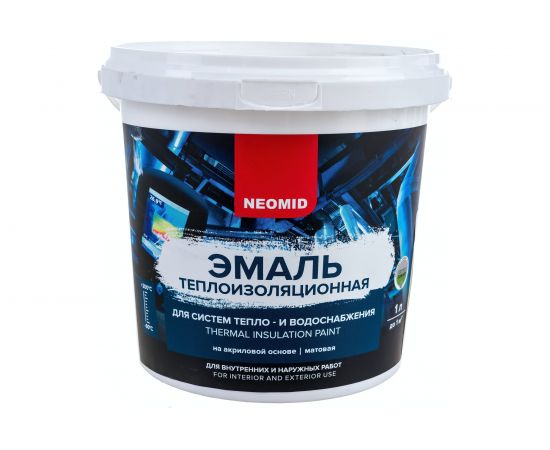Теплоизоляционная эмаль Neomid 1 л Н-ЭмТеплоиз-1 