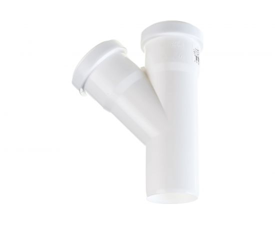 Канализационный тройник Ostendorf 45 градусов, 50х50 мм, белый 559620 