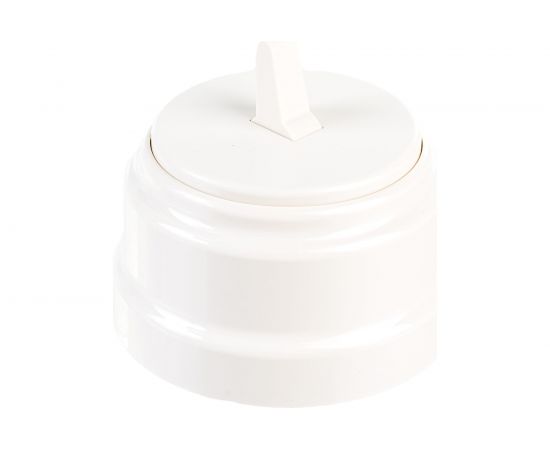 1-клавишный тумблерный выключатель Bylectrica 10А открытой установки, серия РЕТРО, бежевый, А110-2203 бежевый 