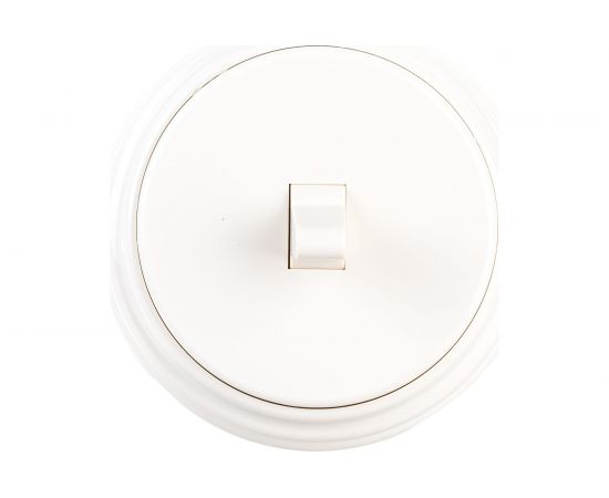 1-клавишный тумблерный выключатель Bylectrica 10А открытой установки, серия РЕТРО, бежевый, А110-2203 бежевый – изображение 2