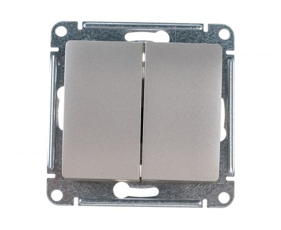 2-клавишный механизм выключателя Schneider Electric скрытой проводки Glossa 10А IP20 5 10AX платина GSL001251 – изображение 2