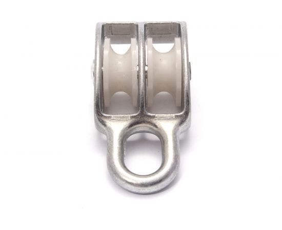 Блок для троса Невский Крепеж двойной, нейлоновый шкив, 20 мм 812729 – изображение 2