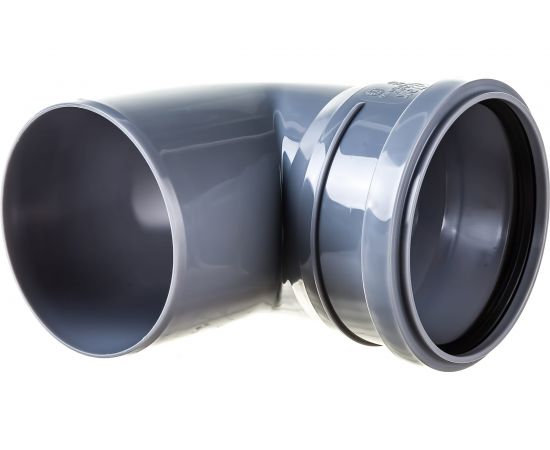 Отвод ПОЛИТЭК 110х90 градусов, с выходом 50, прямой 300111050 – изображение 2