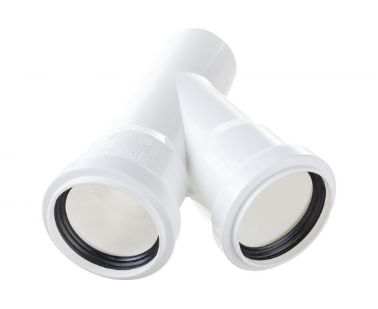 Канализационный тройник Ostendorf 45 градусов, 50х50 мм, белый 559620 – изображение 2