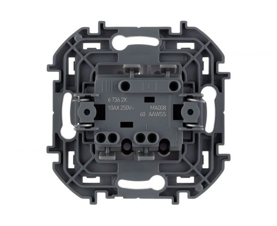 Двухклавишный выключатель Legrand - INSPIRIA - 10 AX - 250 В - белый 673620 – изображение 2