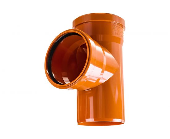 Двухраструбный тройник для наружной канализации Ostendorf 87 градусов, 110 220400 – изображение 2