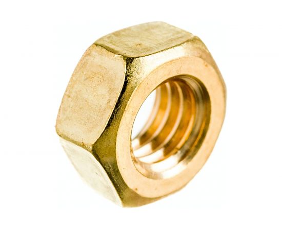 Шестигранная гайка DINFIX DIN 934, латунь, М6, 10 шт. 00-00001724 – изображение 2