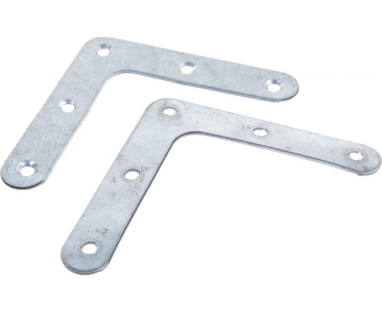 Мебельный уголок с шурупом Невский Крепеж оцинк. 80x80x2 мм 2 шт. 810084 – изображение 2