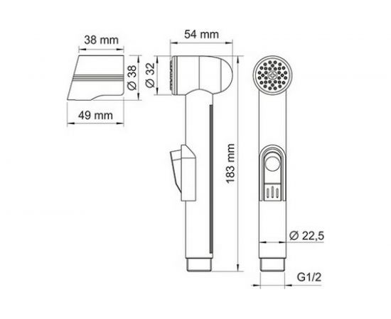 Гигиеническая лейка с фиксатором WasserKRAFT A092 – изображение 2
