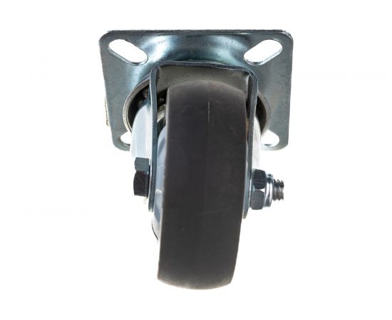 Колесо темно-серая мягкая гладкая резина поворотное SCG25 50 мм MFK-TORG 8053050М – изображение 2