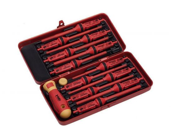 Диэлектрическая отвертка Smart с набором насадок 12 шт в кейсе Felo 06391306 – изображение 2