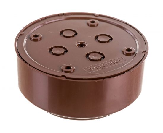 Монтажная коробка Bylectrica КМ-450 открытой установки, без сальников, диаметр 80 мм, серия РЕТРО, коричневый, – изображение 3