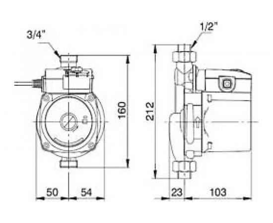 Насос повышающий давление с автоматом TAIFU TRS 12/8 (130mm) – изображение 3