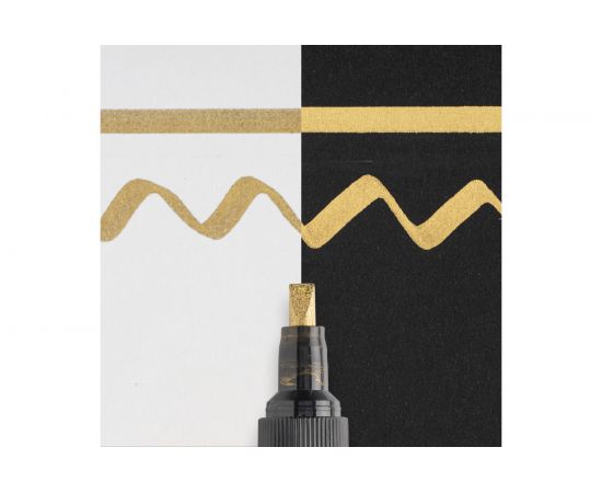 Маркер SAKURA Pen-Touch Calligrapher средний стержень 5.0мм, Золотой XPFK-C 51 – изображение 3