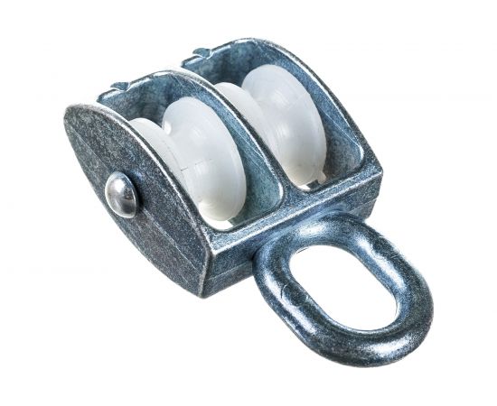 Блок для троса Невский Крепеж двойной, нейлоновый шкив, 20 мм 812729 – изображение 3