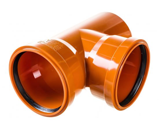 Двухраструбный тройник для наружной канализации Ostendorf 87 градусов, 110 220400 – изображение 3