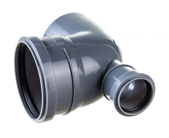 Отвод ПОЛИТЭК 110х90 градусов, с выходом 50, прямой 300111050 – изображение 3