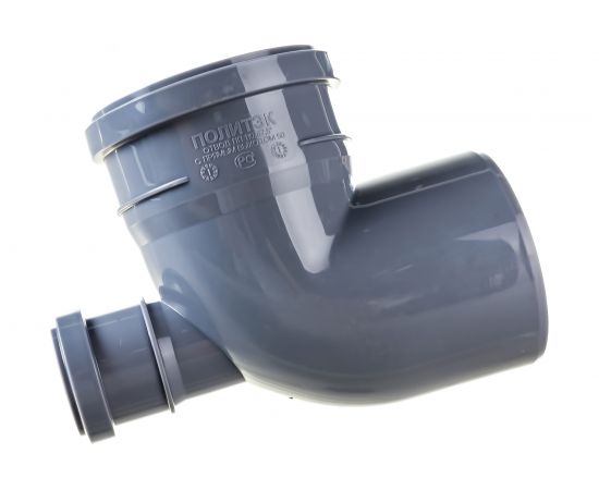 Отвод ПОЛИТЭК 110х90 градусов, с выходом 50, прямой 300111050 – изображение 4