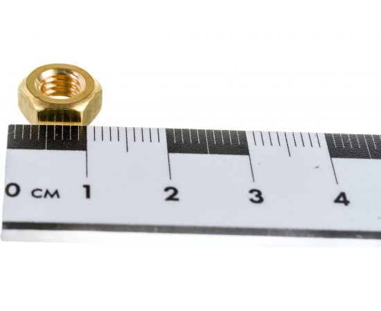 Шестигранная гайка DINFIX DIN 934, латунь, М6, 10 шт. 00-00001724 – изображение 4