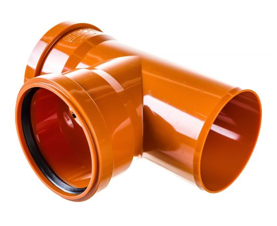 Двухраструбный тройник для наружной канализации Ostendorf 87 градусов, 110 220400 – изображение 4