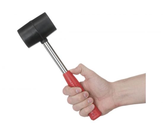 Резиновая киянка INTERTOOL 450г. 60 мм, черная резина, металлическая ручка HT-0231 – изображение 5