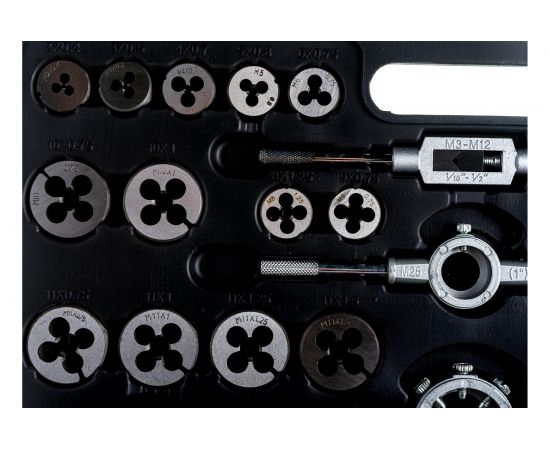 Набор метчиков и плашек ЭВРИКА метрический 110 предметов ER-01101 – изображение 7