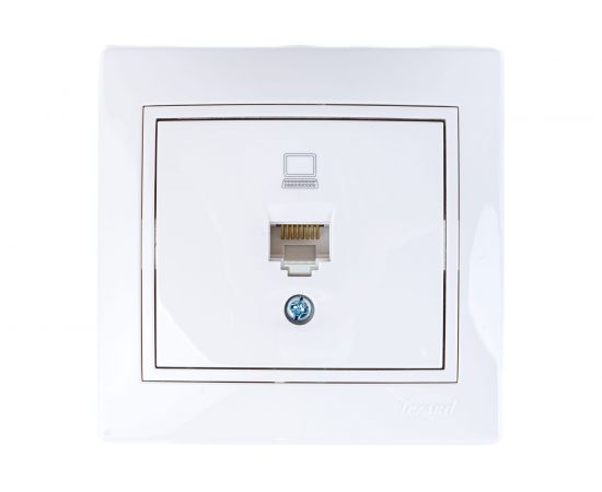 Компьютерная розетка LEZARD MIRA белый с белой вставкой 701-0202-139 