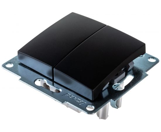 Двойная розетка Lezard KARINA чёрный, бархат 707-4288-101 