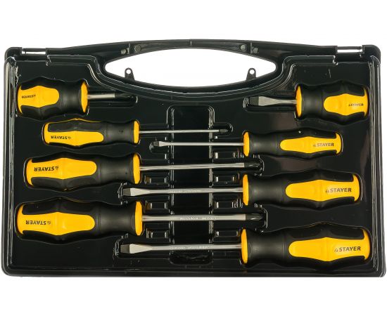 Набор отверток STAYER MASTER HERCULES Cr-V, эргономичная двухкомпонентная рукоятка, 8шт 25055-H8_z02 