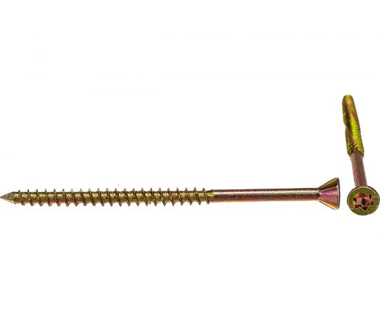 Шуруп для деревянных полов ЕВРОПАРТНЕР самозенкующий, потай TORX 15, ж/п 4x70, 30 шт. E1 1416 1 – изображение 2