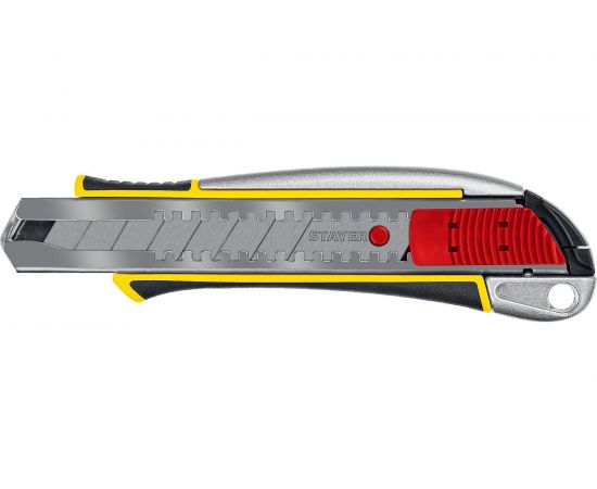 Металлический нож с автостопом Stayer KSM-18A сегментированные лезвия 18 мм 09143_z01 – изображение 2
