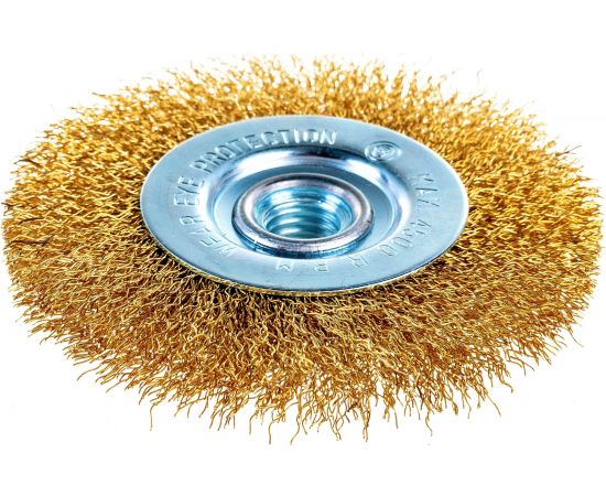 Щетка плоская латунированная для УШМ (100 мм; М14) MATRIX 74650 – изображение 2