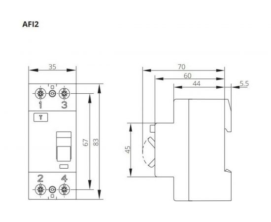 Устройство защитного отключения Iskra AFI2-63/0.3 УТ-00019660 – изображение 2