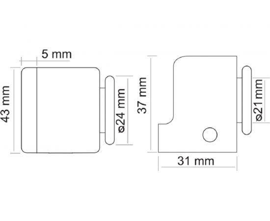 Дверной ограничитель MORELLI MDS-2 PC магнитный, цвет - хром 9011019 – изображение 2