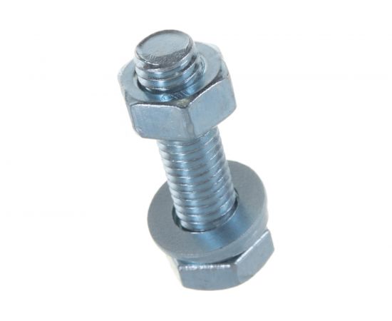 Болт с шестигранной головкой в комплекте с гайкой, шайбой, шайбой пружинной, ЗУБР, МАСТЕР, 303436-08-030 – изображение 2