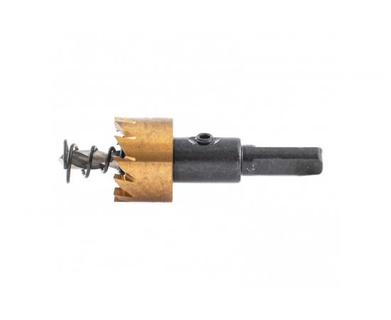 Коронка HSS с нитридтитановым покрытием по металлу 21 мм DENZEL 724102 – изображение 2