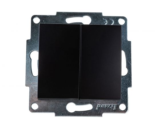 Двойная розетка Lezard KARINA чёрный, бархат 707-4288-101 – изображение 2