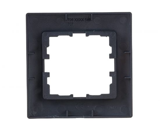 Одноместная горизонтальная рамка Lezard KARINA, без вставок, чёрный бархат 707-4200-146 – изображение 2